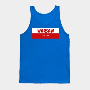 Warsaw City in Poland Flag Tank Top